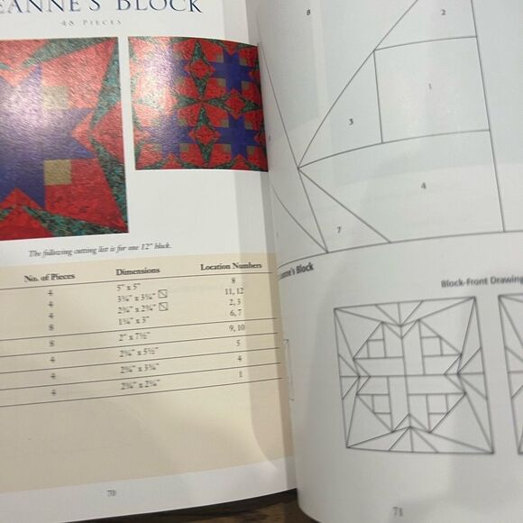 40 Bright & Bold Paper Pieced Blocks 12 inch designs Carol Doak Quilt Book - Picture 10 of 11